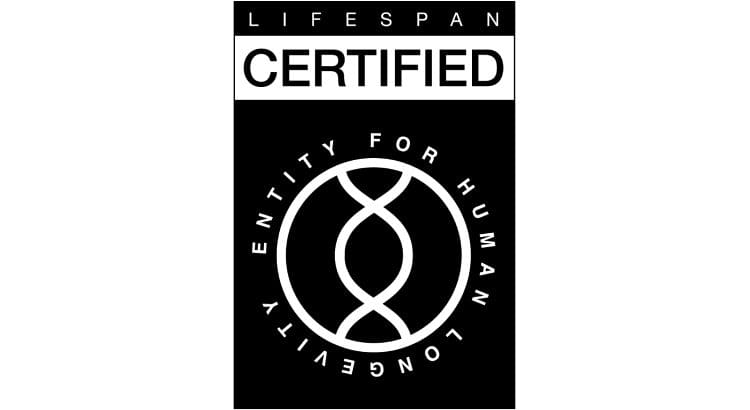 A black and white image of the certified logo.